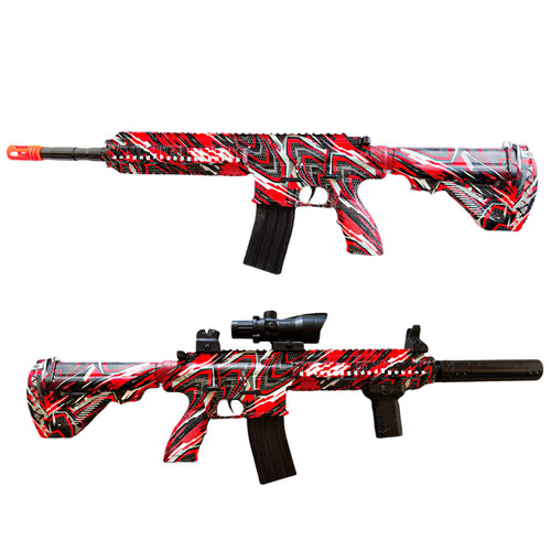 M416 ČERVENÁ pistole na vodní gelové kuličky