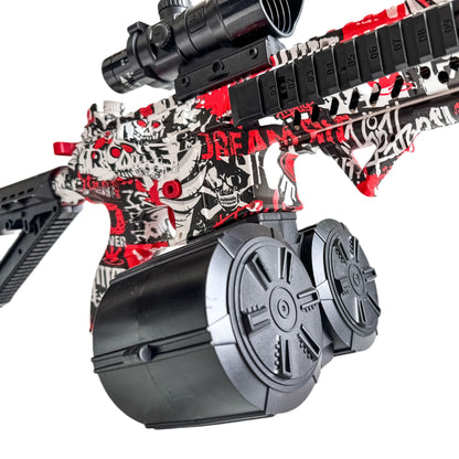 Gel Gun DOUBLE HEAD na vodní gelové kuličky, červený