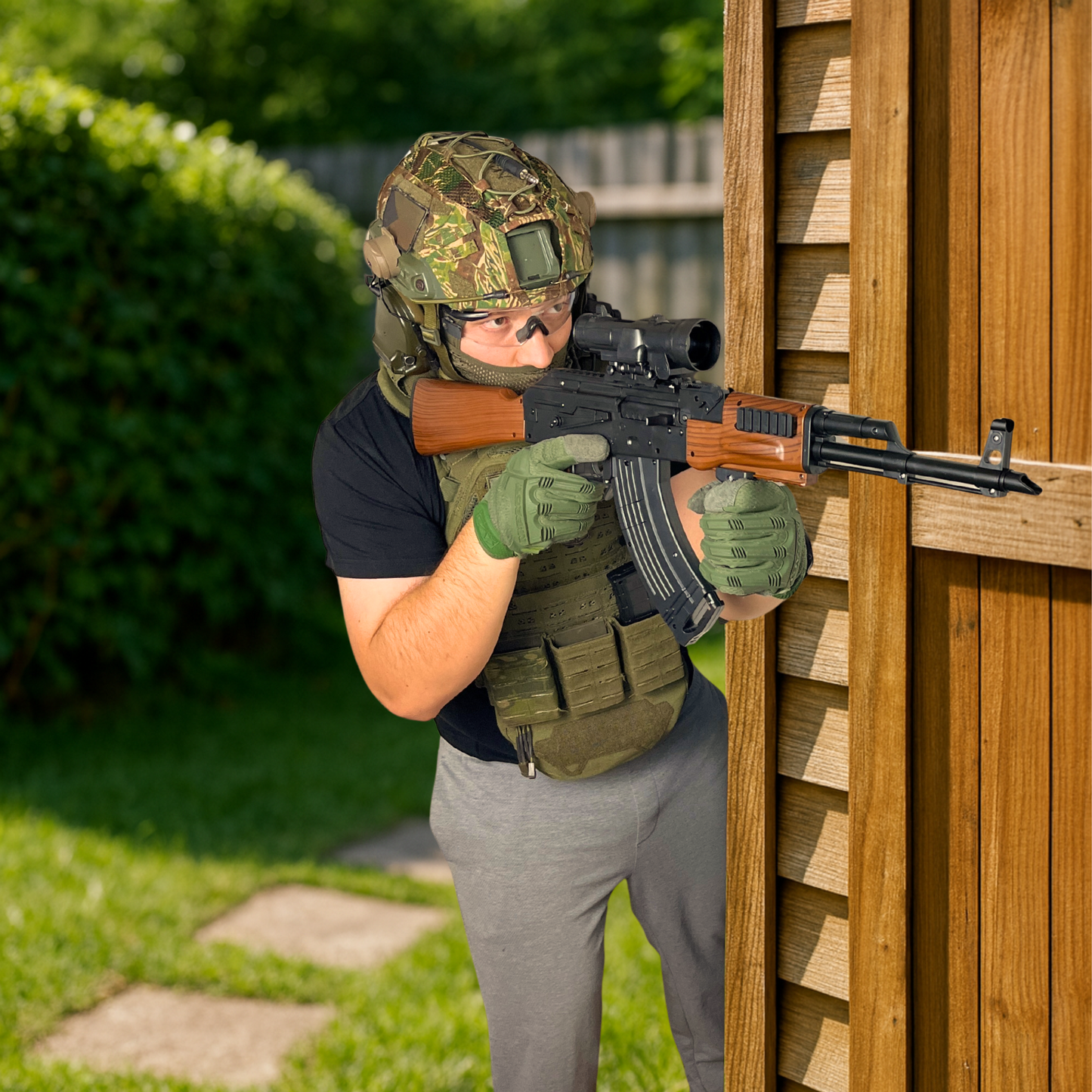 AK47 Imitace Dřeva - Blaster na gelové kuličky