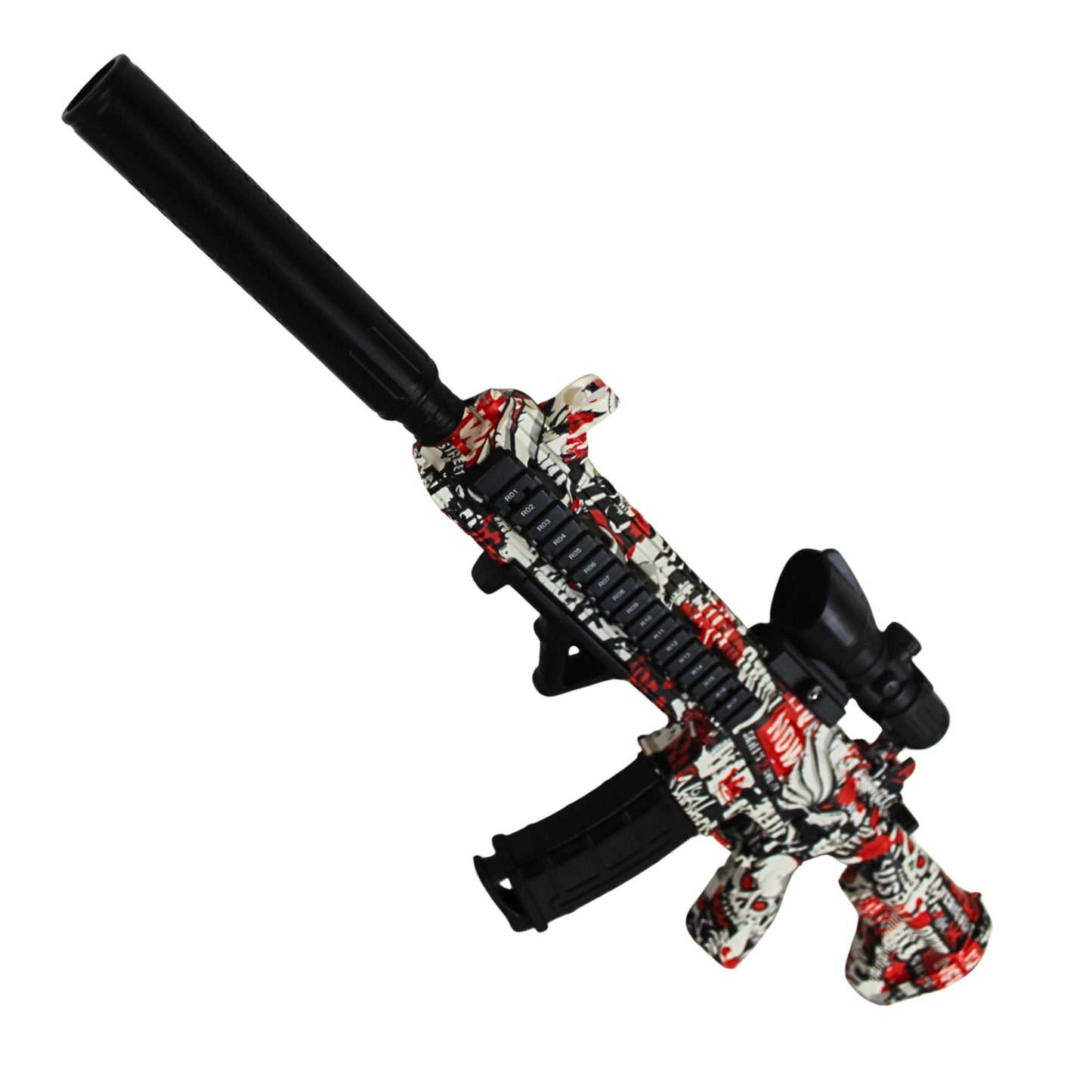 M416 Červená - MINI Blaster na gelové kuličky