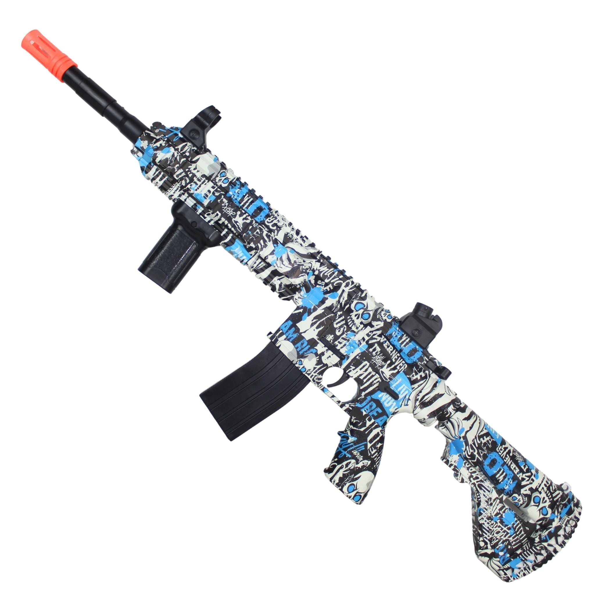 Modrý dlouhý blaster na gelové kuličky